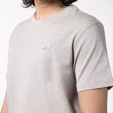 Lounge Stretch Roundneck T-Shirt - Grey Melange