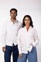 Cotton Oxford Stripe Shirt - White