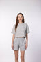 Women's Crop T-Shirt - Grey Melange