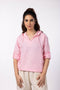 Women's Hooded Shirt - Powder Pink