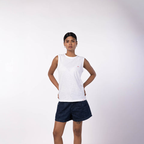 Women's Schoolboy Tee - White
