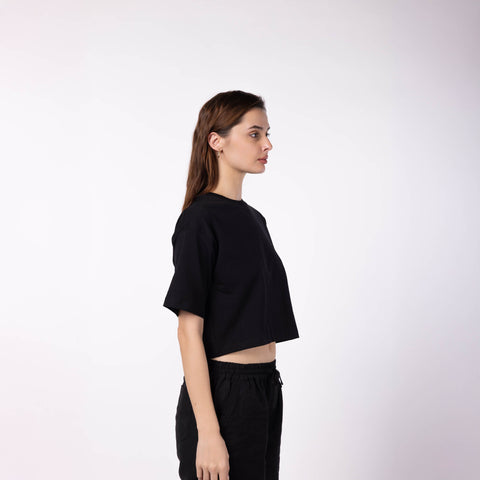 Women's Crop T-Shirt - Black