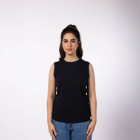 Women's Schoolboy Tee - Black