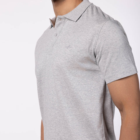 Men's Regular Polo - Grey Melange