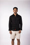 Men's Linen Classic Collar Shirt - Black