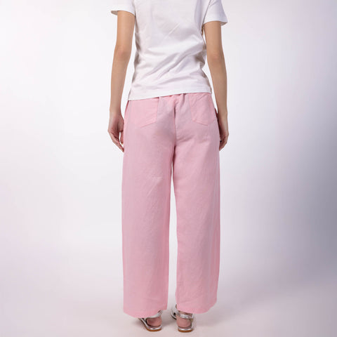 Women's Blended Drawstring Pants - Powder Pink