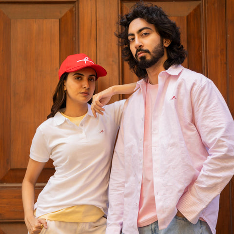 Women's Pique Polo - White
