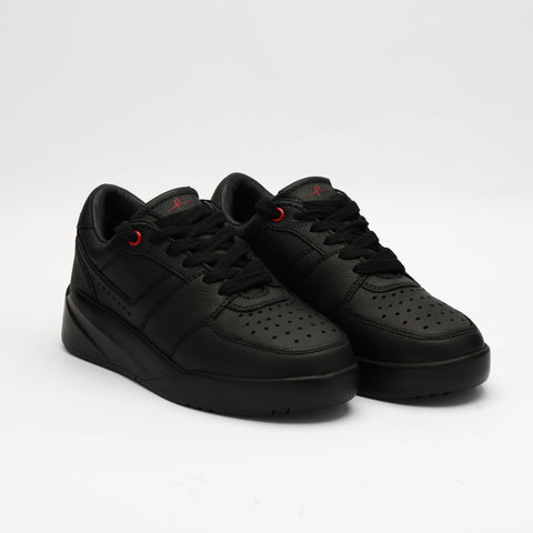 Black Leather Low Top Sneaker
