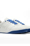 Blue Leather Low Top Sneaker.