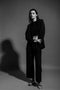 Women's Linen Classic Collar Shirt - Black