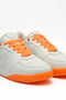 Orange Leather Low Top Sneaker