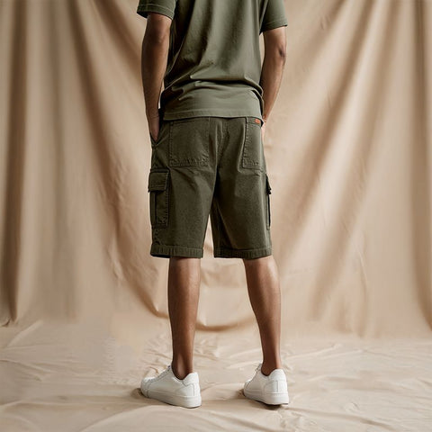 Men's Cotton Twill Cargo Shorts - Olive