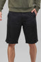 Men's Cotton Twill Chino Baggy Shorts - Black