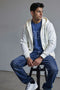 Men's French Terry Back Print Hoodie - Off White