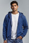 Men's French Terry Hoodie - Navy Blue