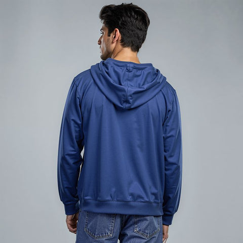 Men's French Terry Hoodie - Navy Blue