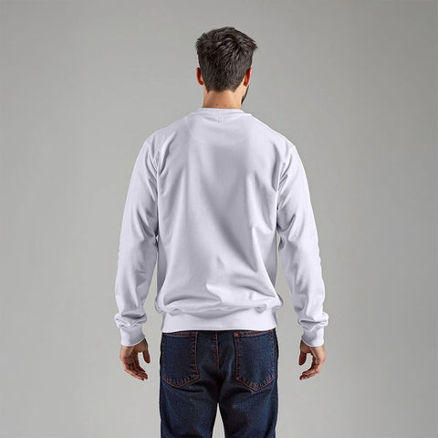 Men's French Terry Embossed Sweatshirt - White