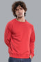 Men's French Terry Raglan Sleeve Sweatshirt - Red