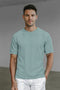 Men's Flat Knit Roundneck T-Shirt - Granite Green