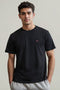Men's Cotton Jersey Roundneck T-Shirt - Black