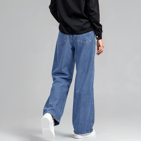 Women's Denim Baggy Fit Jeans - Light Blue