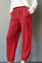 Women's French Terry Joggers - Red