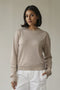 Women's Flatknit Cropped Sweatshirt - Beige