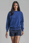 Women's French Terry Raglan Sleeve Sweatshirt - Navy Blue