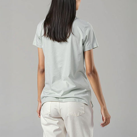 Women's Cotton Jersey Roundneck T-Shirt - Dawn Blue