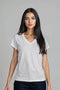 Women's Cotton Jersey V-Neck T-Shirt - White
