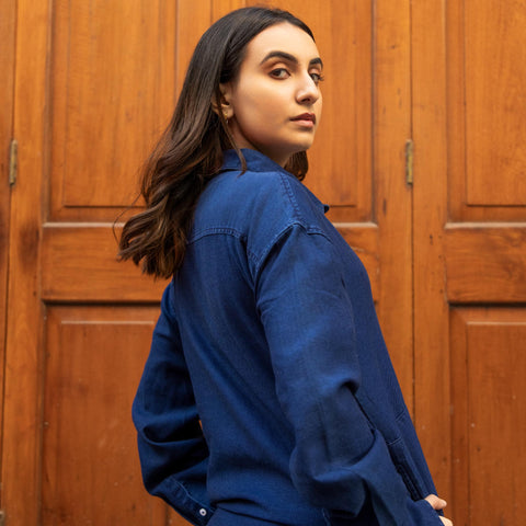 Cotton Indigo Denim Shirt