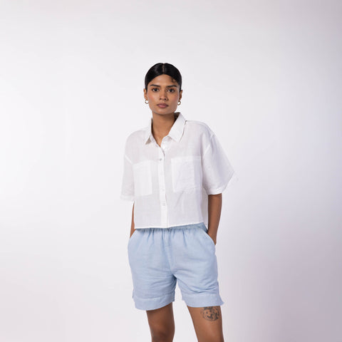 Women's Blended Shorts - Denim Blue