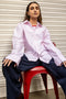 Women's Cotton Melange Tailored Pants - Blue