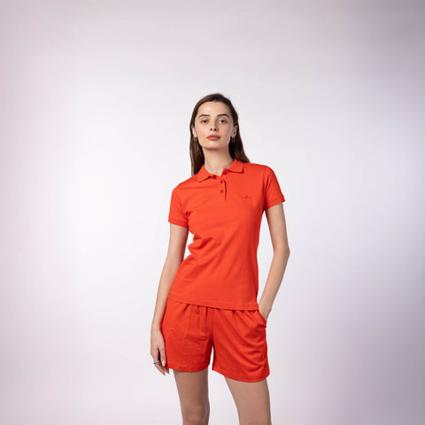 Womens Loungewear Shorts - Red