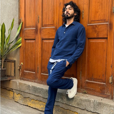 Cotton Indigo Denim Pants
