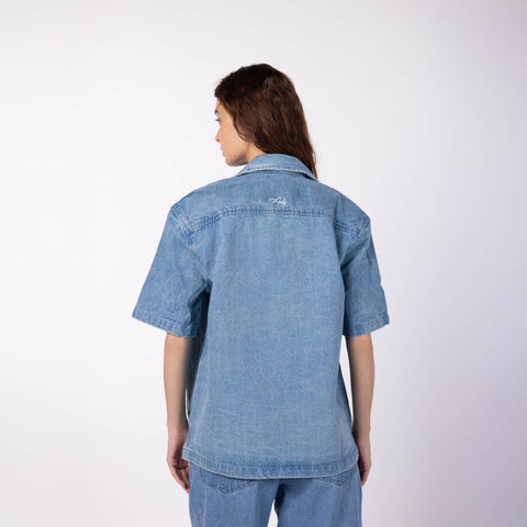 Denim Shirt Jacket - Blue