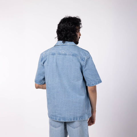 Denim Shirt Jacket - Blue