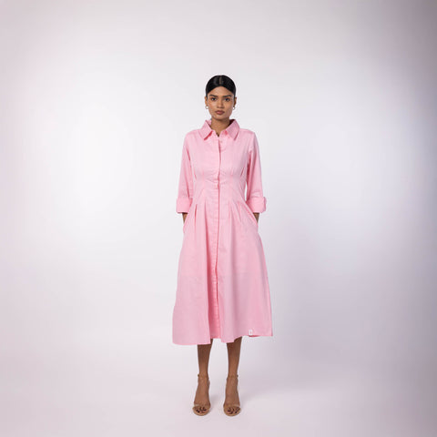 Women's Dress Shirt- Powder Pink