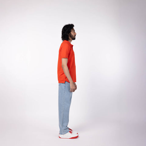 Men's Pique Polo - Red