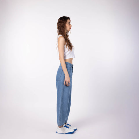 Women's Ribbed Crop Top - White