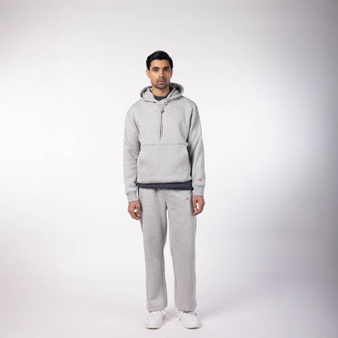 Straight Fit Sweatpants - Grey Melange