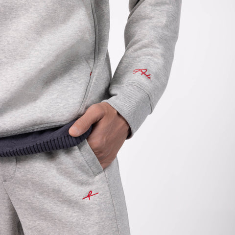Straight Fit Sweatpants - Grey Melange