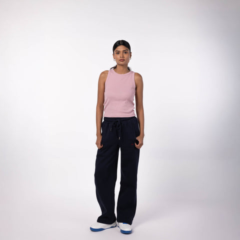 Women Ribbed Tank Top - Pink