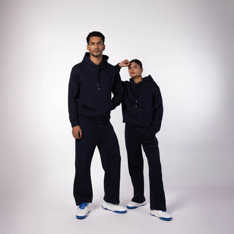 Straight Fit Sweatpants - Navy Blue