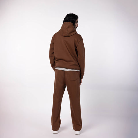 Straight Fit Sweatpants - Chocolate Brown
