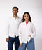 Cotton Oxford Stripe Shirt - White
