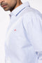 Cotton Oxford Stripe Shirt - Blue