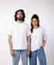 Unisex Oversized Round Neck T-Shirt  - White