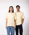 Unisex Oversized Round Neck T-Shirt  - Butter Yellow