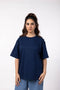 Unisex Oversized Round Neck T-Shirt  - Dark Blue